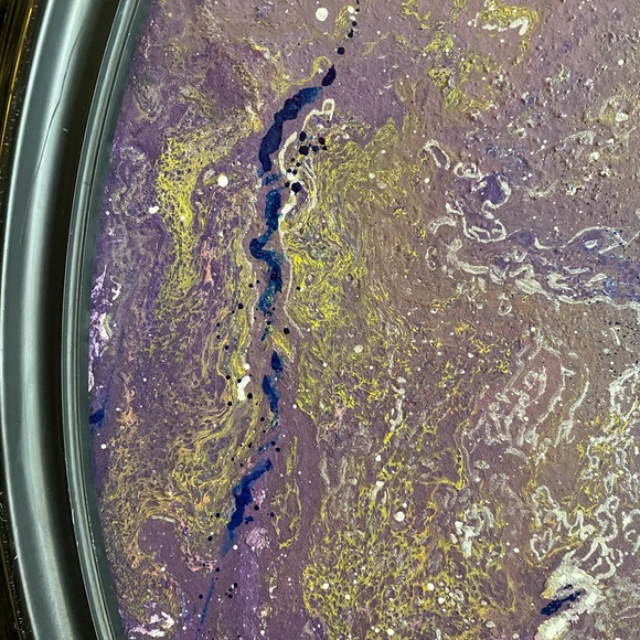 handmade Framed Cardboard Art Modern Acrylic Paint - Picture 7 of 14